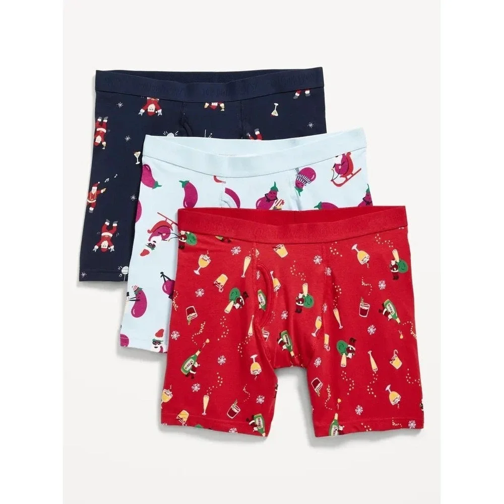 Old Navy Men's 3-Pack Printed Boxer Briefs 6.25